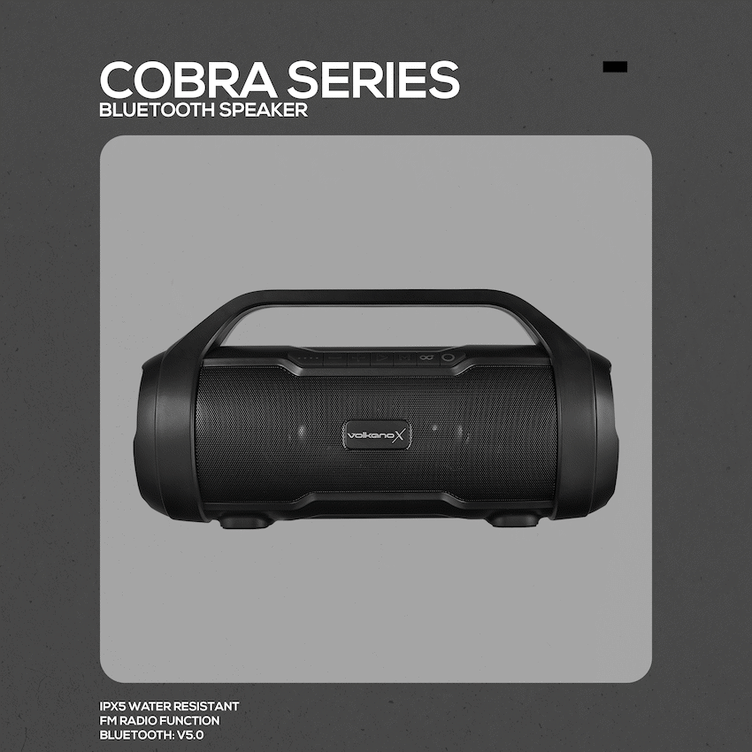 VolkanoX Cobra Series Bluetooth Speaker - Black