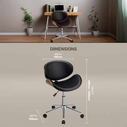 Amos Mid Back Office Chair - Black