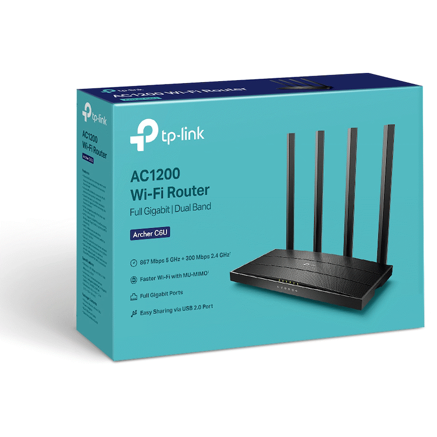 TP-Link Archer C6U AC1200 MU-MIMO Wi-Fi Router