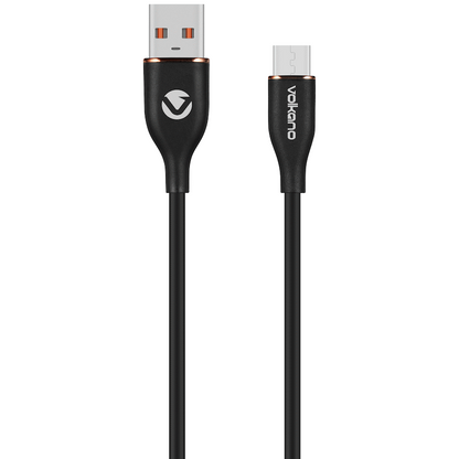 Volkano Flexi Series USB to Micro USB 2.5m 18w - Black