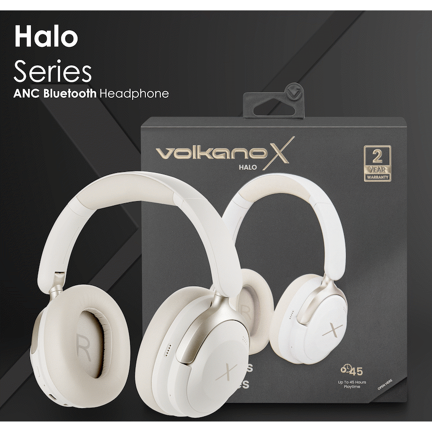 VolkanoX Halo ANC Bluetooth Headphone - Nude