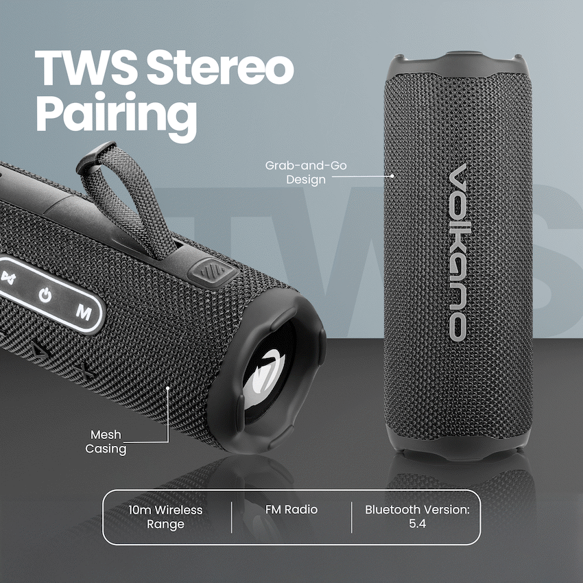 Volkano London Series Bluetooth Speaker - Black