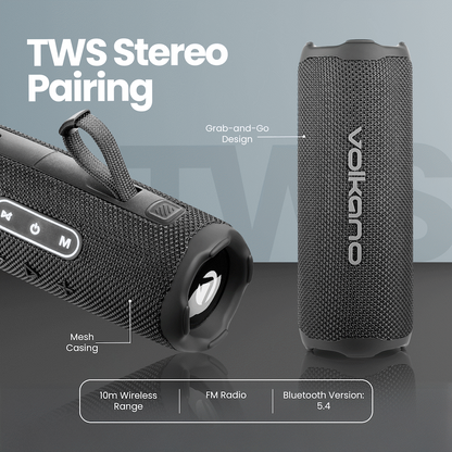 Volkano London Series Bluetooth Speaker - Black