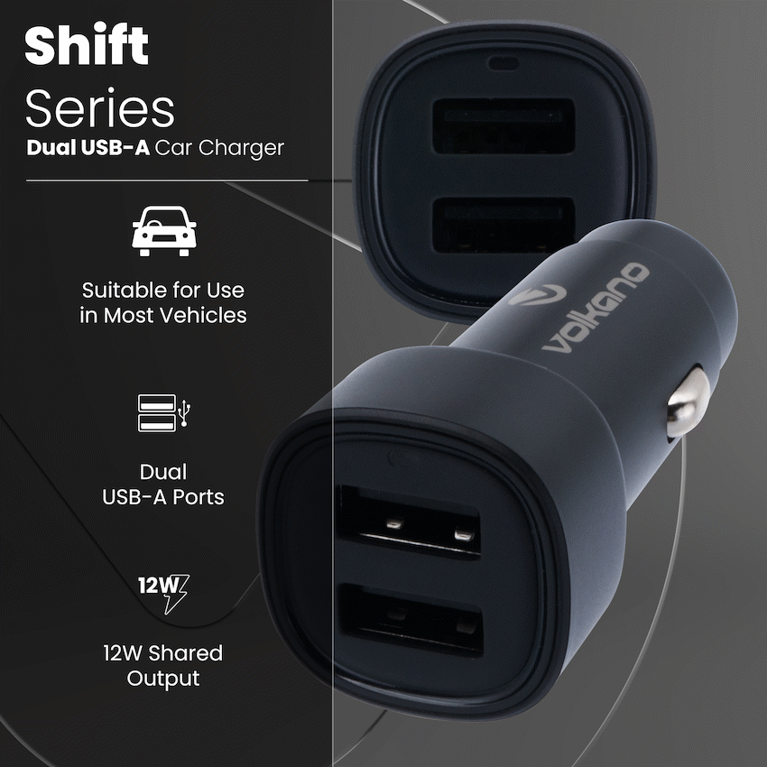 Volkano Shift Series 2 USB-A 12w Car Charger