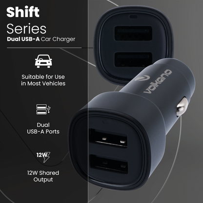 Volkano Shift Series 2 USB-A 12w Car Charger