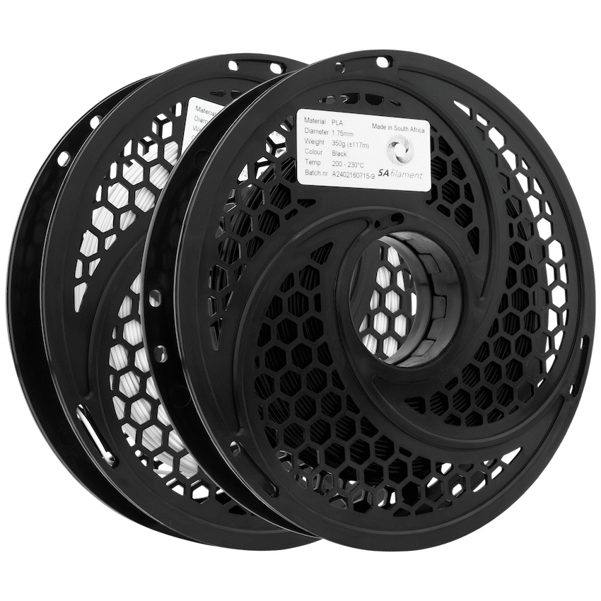 SA Filament 2x 350g PLA Black and White Twin Pack