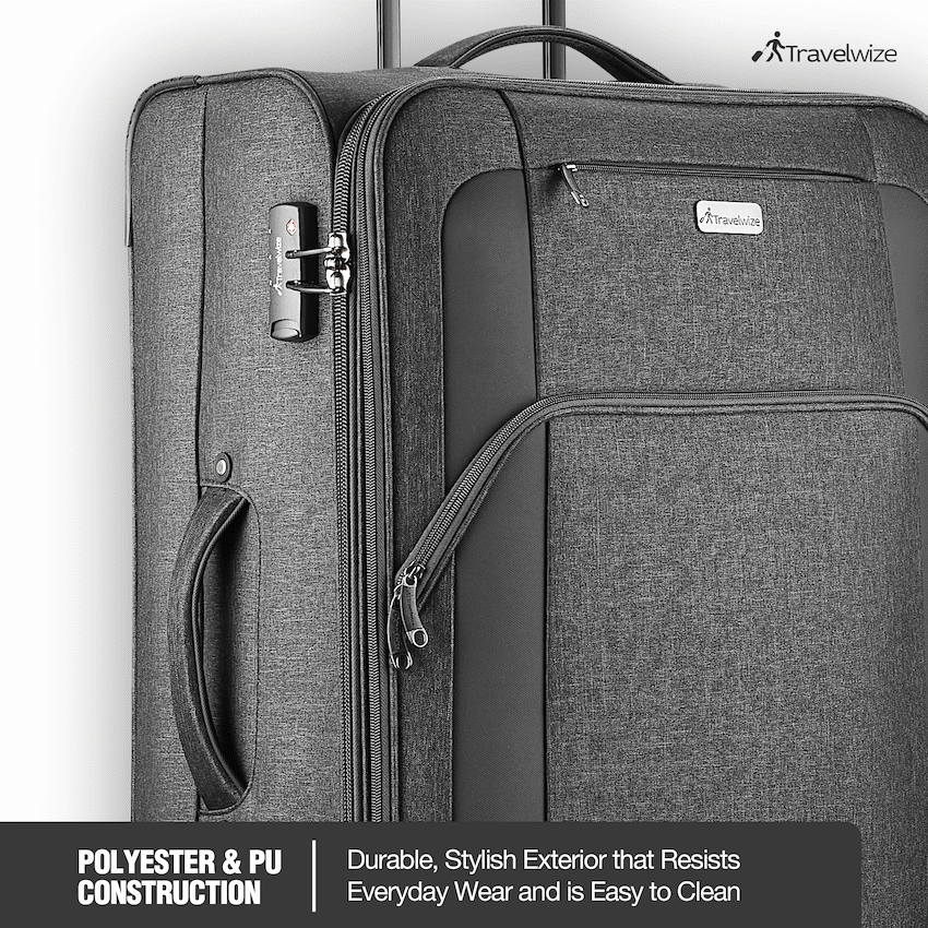 Travelwize Aurora 55cm 4-Wheel Spinner Trolley Case - Grey Melange