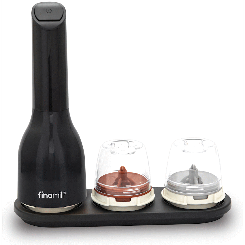 Finamill Battery-Operated Grinder - Midnight Black