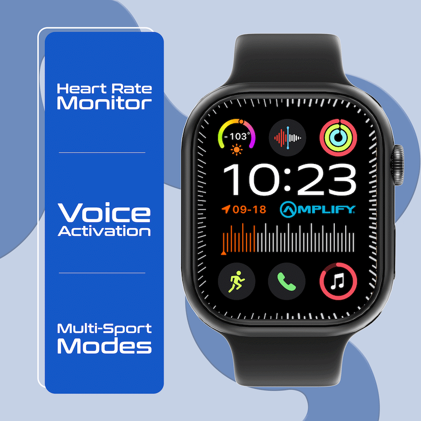 Amplify Challenge Series Square Smartwatch - Black