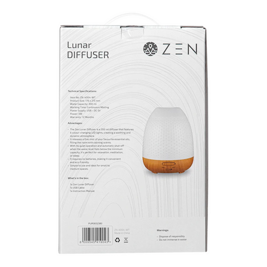 Zen Lunar Diffuser - White