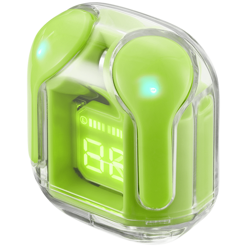 Volkano Crystalline Series TWS Earphone - Neon - Hardbox
