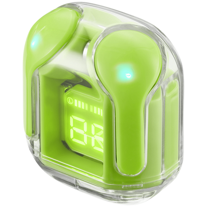 Volkano Crystalline Series TWS Earphone - Neon - Hardbox