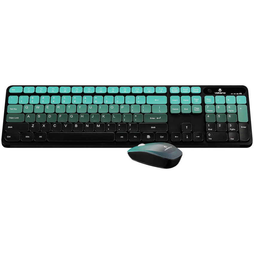 Volkano Prism Series Bluetooth Wireless Keyboard and Mouse - Teal