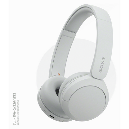Sony WH-CH520 (White) Bluetooth On-Ear Headphones