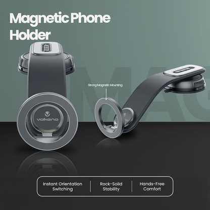 Volkano Arcmount Bendable Dash Mount Magnetic Phone Holder - Black