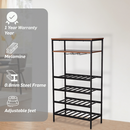 Everfurn Symphony Wine Rack - Steel Frame - Adjustable Feet