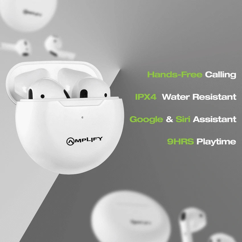 Amplify Astro Series True Wireless Earphones - White