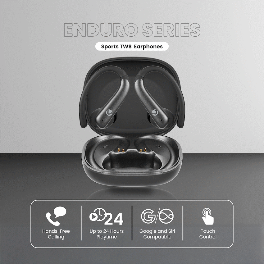 Volkano Enduro Series ANC Sports TWS  Earphones - Black