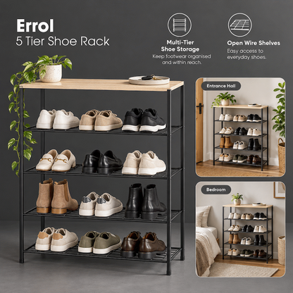 Everfurn Errol 5 Tier  Shoe Rack