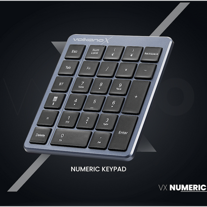 Volkano X Numeric Series Keypad With Scissor keys - Black