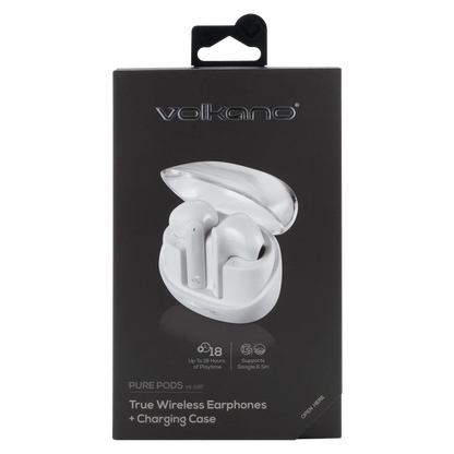 Volkano Pure Pods TWS Earphones  - White
