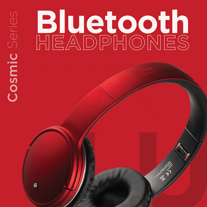Volkano Cosmic Series Bluetooth Headphones - Red