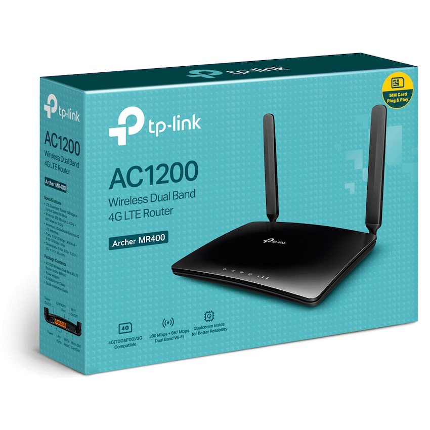 TP-Link Archer MR400 AC1200 Wireless Dual-Band 4G LTE Router
