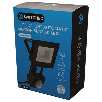 Switched 10w LED Flood Light Automatic Motion Sensor