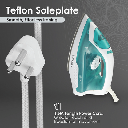 Elektra 1200W Steam Iron - Green