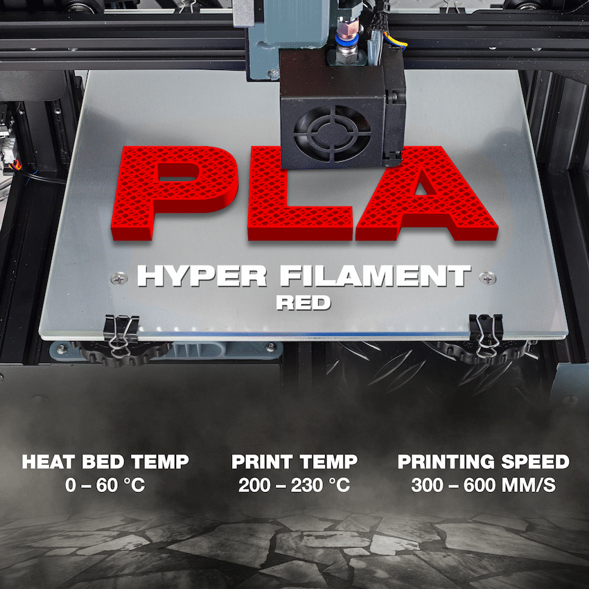 SA Filament PLA Hyper Filament 1kg - Red