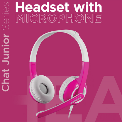 Volkano Kids Chat Junior Series Headset with Mic - Pink