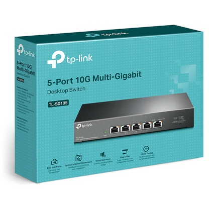 TP-Link TL-SX105 5-Port 10G Multi-Gigabit Desktop Switch