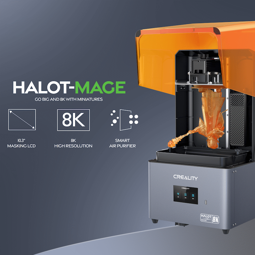 Creality Halot Mage 8K Resin 3D Printer 228x128x230