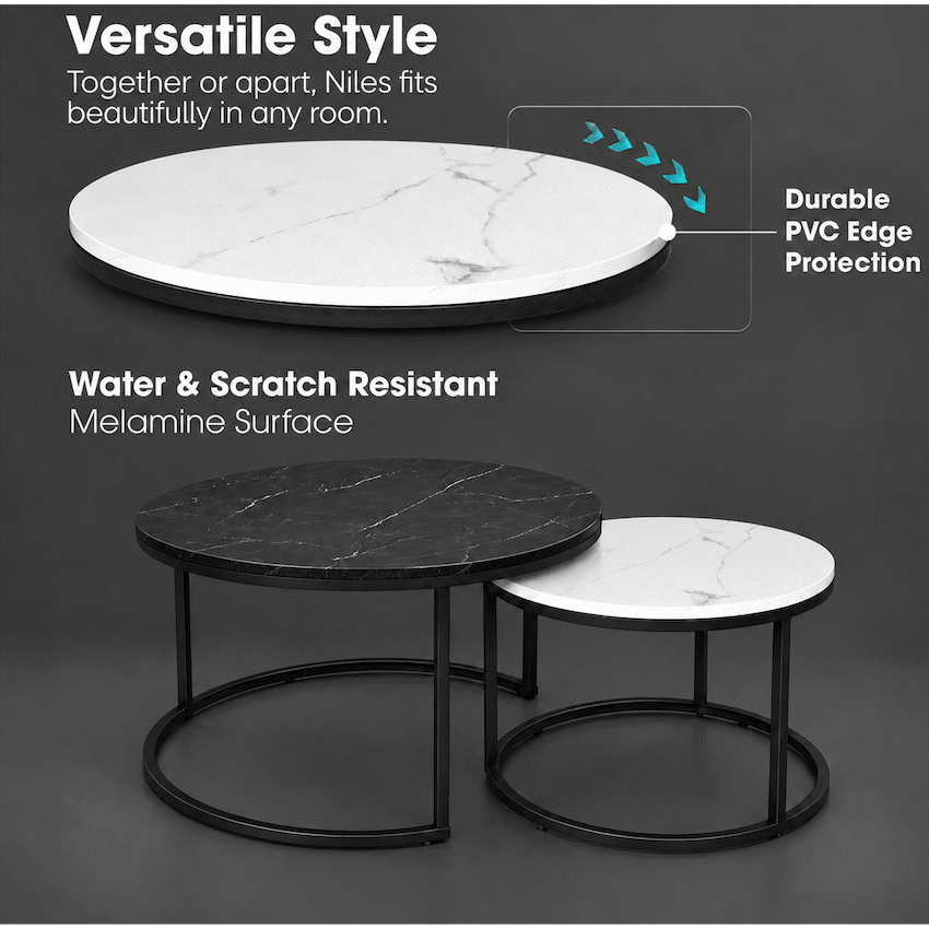 Everfurn Nile Nesting Coffee Table - Ying Yang