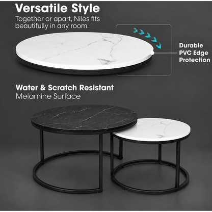 Everfurn Nile Nesting Coffee Table - Ying Yang
