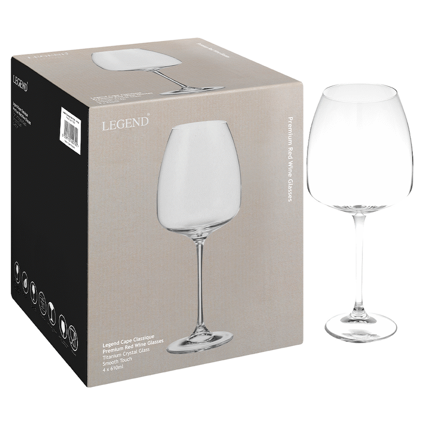 Legend Cape Classique Red Wine Glass 610ml - 4pc set ( Order in Qty of 4)