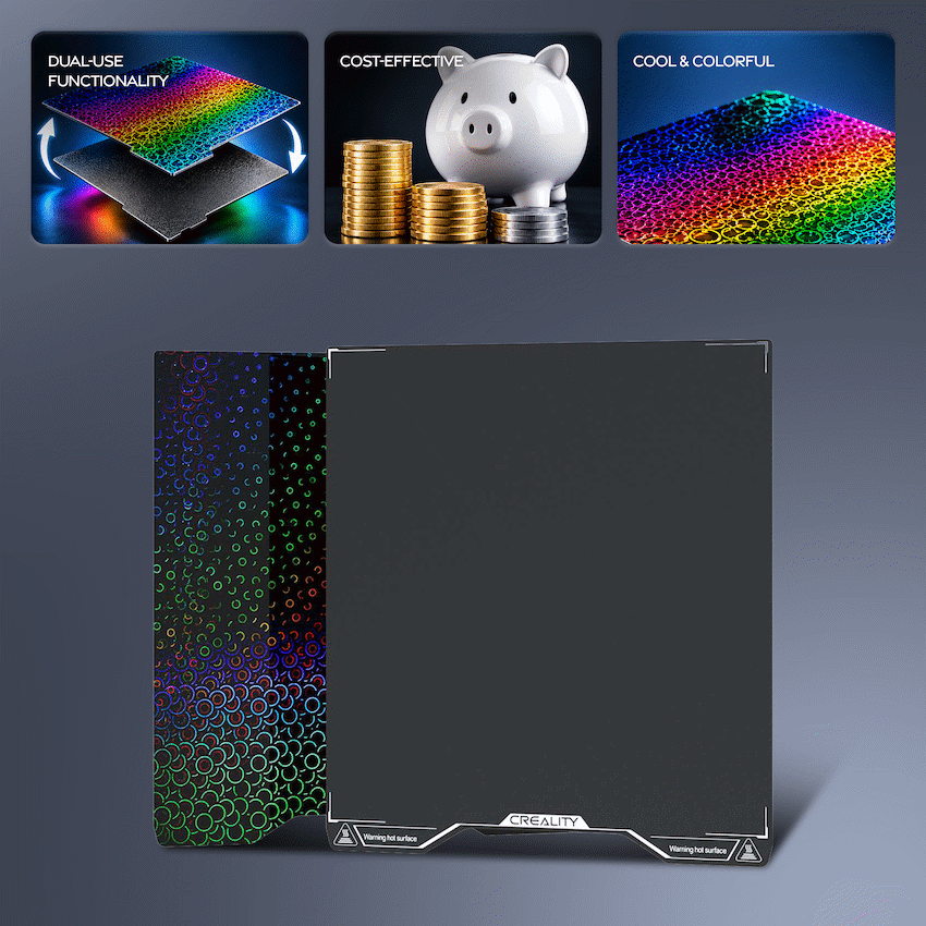 Creality - Kaleidoscope black PEI double-sided platform board