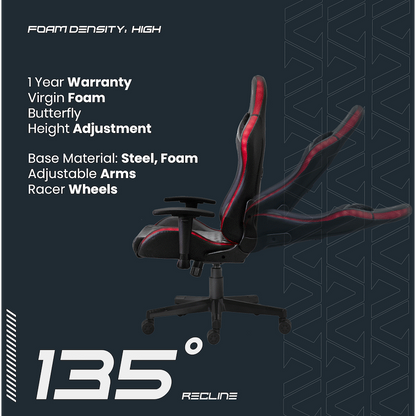 VX Gaming Lumas High-Back Gaming Chair with RGB Lights