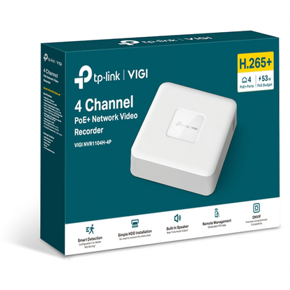 TP-Link Vigi NVR1104H-4P 4 Channel PoE Network Video Recorder