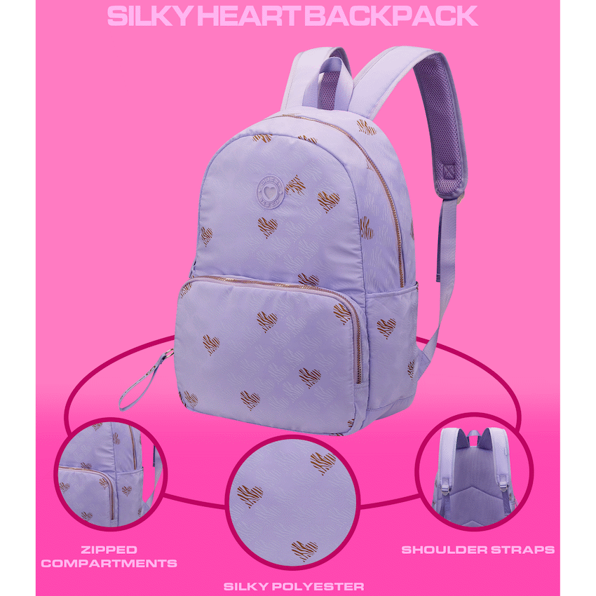 Quest Silky Heart Backpack Lilac