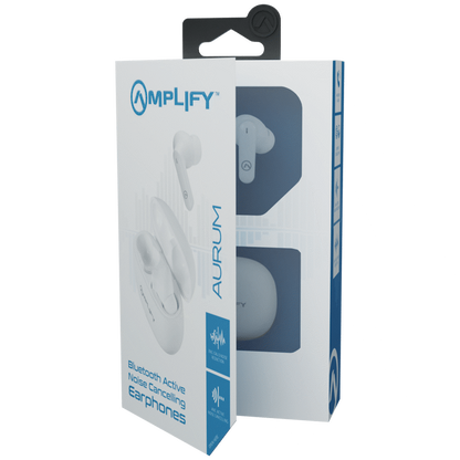 Amplify Aurum TWS Earphones with ANC + ENC - White