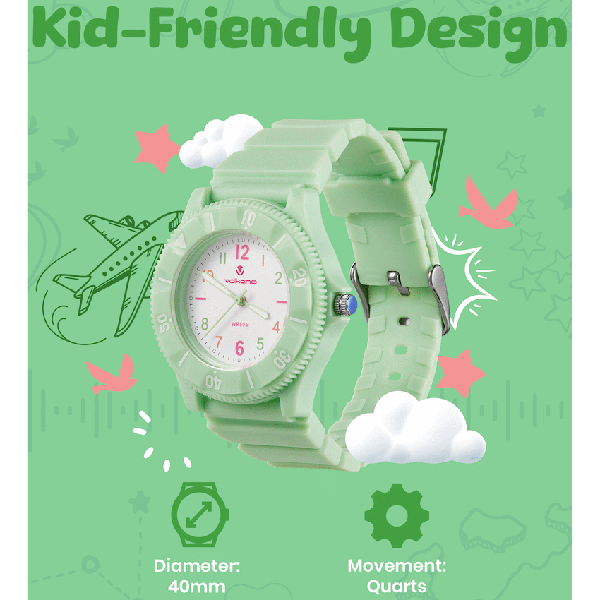 Volkano Mallow Series Kids Analogue Watch - Green