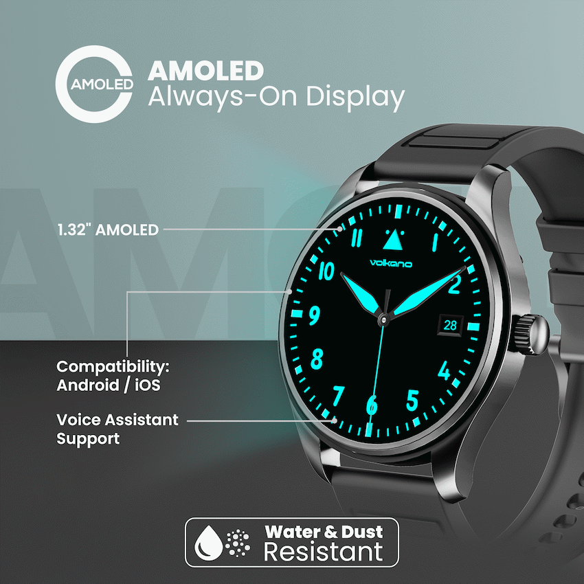 Volkano Eon Series Smartwatch - Black
