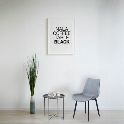 Everfurn Nala Side Table Black, Painted MDF, Steel Frame, 2 Pack
