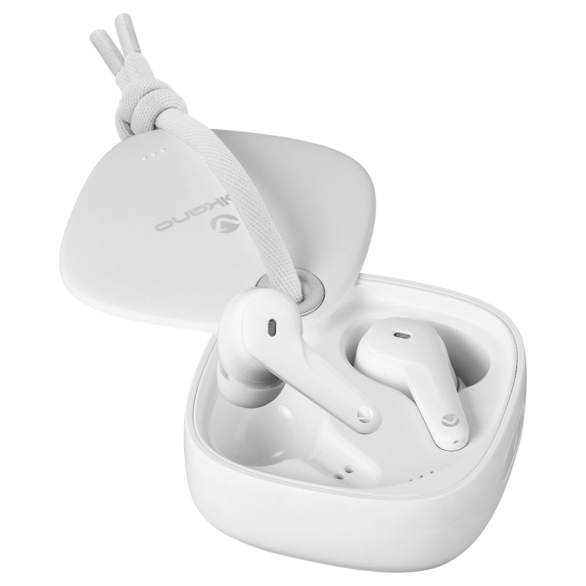 Volkano Ore Series True Wireless Earphones with Charging Case - White