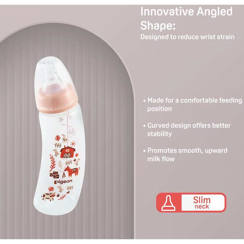 PIGEON FLEXIBLE CURVE BOTTLE 250ML - FARM