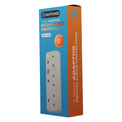 SWITCHED 3 Way Medium Surge 16A Adaptor