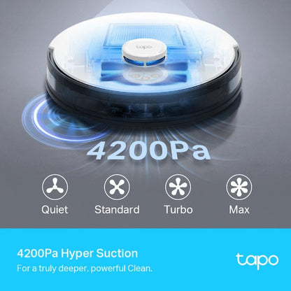 TP-Link Tapo RV30 Plus LIDAR Vacuum, Mop, Auto Empty, Gyroscope, 5000 mAh, 400 ml, 4L dust bag