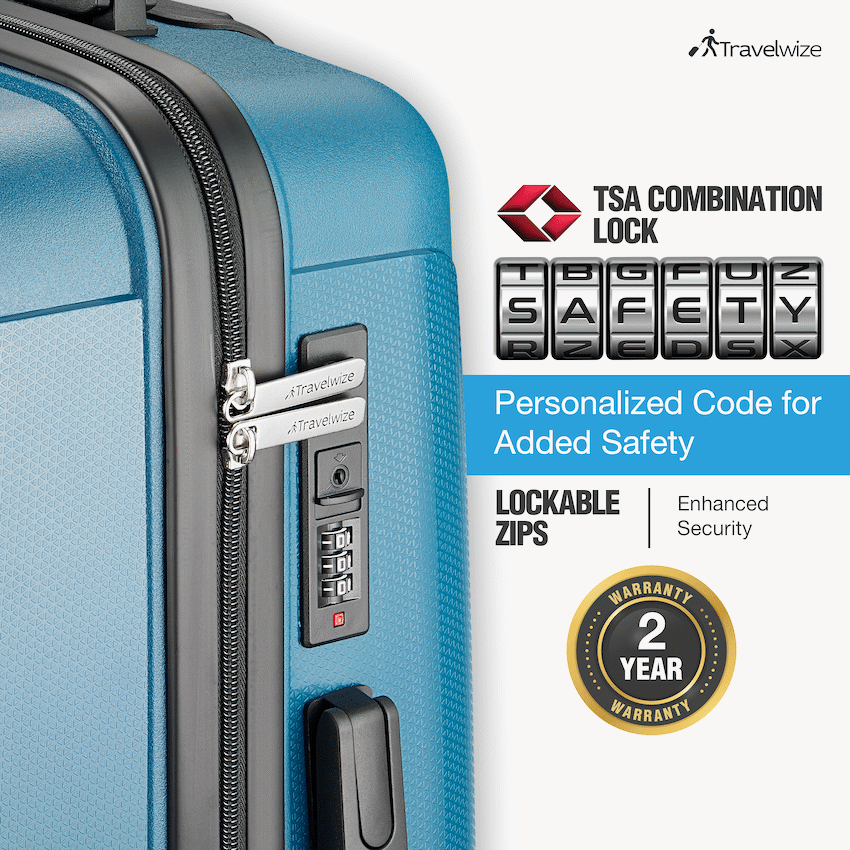 Travelwize Paros PP 4-Wheel Spinner 55cm Luggage - Teal