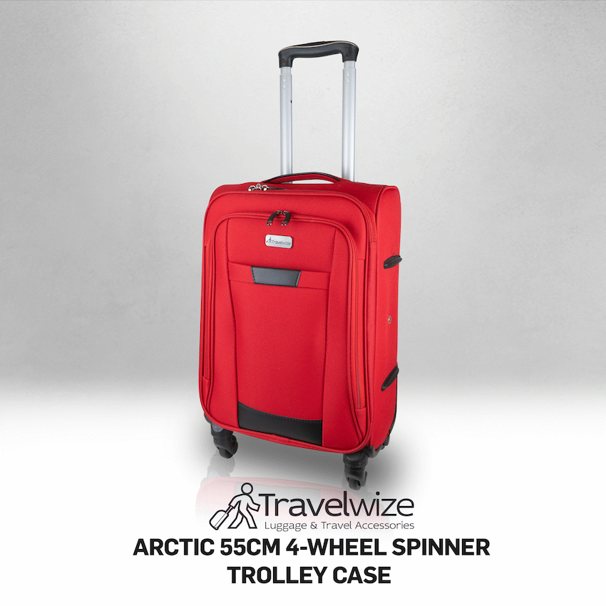 Travelwize Arctic 55cm 4-Wheel Spinner Trolley Case - Red